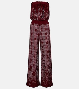 Viv cotton-blend lace jumpsuit | Melissa Odabash