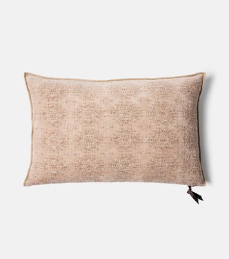 Cotton-blend jacquard cushion | Maison de Vacances