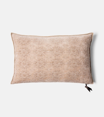 Cotton-blend jacquard cushion | Maison de Vacances