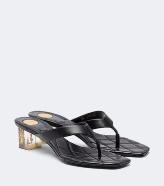 Sip quilted leather thong sandals | Saint Laurent