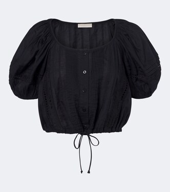 Clara embroidered cotton crop top | Ulla Johnson
