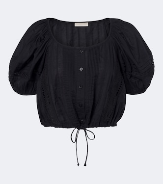 Clara embroidered cotton crop top | Ulla Johnson