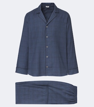 Prince of Wales cotton and wool pajamas | Zimmerli