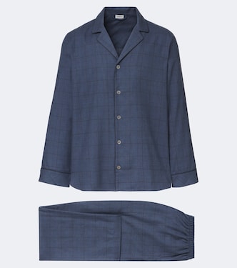 프린스 오브 웨일스 체크 코튼 울 파자마 | Zimmerli