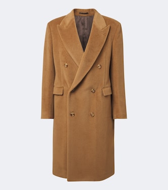 Double-breasted virgin wool coat | Lardini