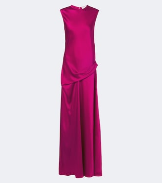 Draped satin maxi dress | Stella McCartney