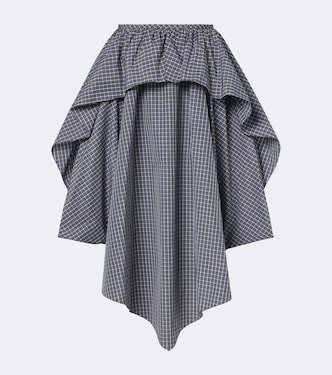 Asymmetric cotton-blend midi skirt | Loewe