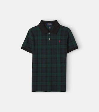 Plaid cotton piqué polo shirt | Polo Ralph Lauren Kids
