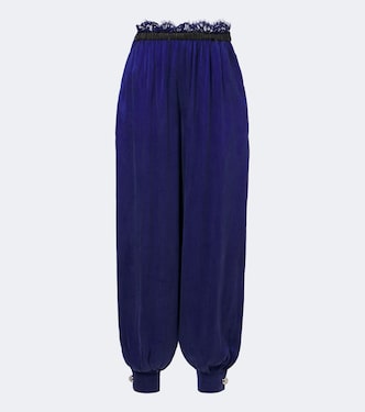 Leather-trimmed balloon pants | Jacques Wei
