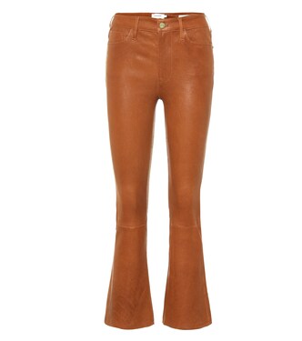 Pantalon flare Le Crop Mini Boot en cuir | Frame