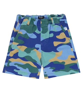 Printed cotton-blend twill cargo shorts | Il Gufo