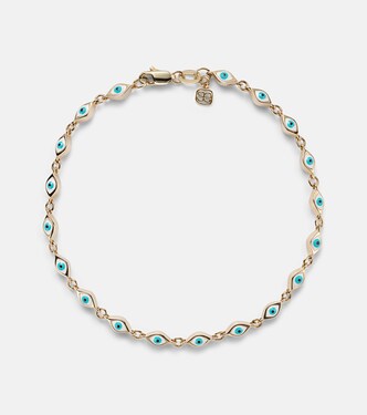 Evil Eye Mini 14kt gold bracelet | Sydney Evan