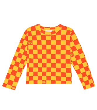 Checked cotton T-shirt | ERL Kids