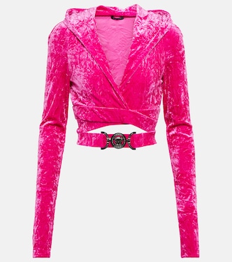 Medusa Biggie velvet hoodie | Versace