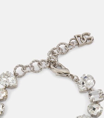 DG crystal-embellished bracelet in silver - Dolce Gabbana | Mytheresa