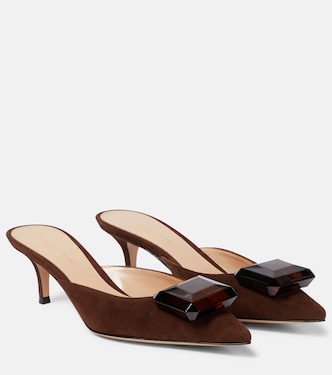 Mules Jaipur en daim | Gianvito Rossi
