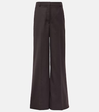 Pantalones anchos de lana de tiro alto | Stella McCartney