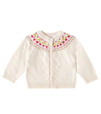 Baby Tatiana intarsia wool cardigan | Bonpoint