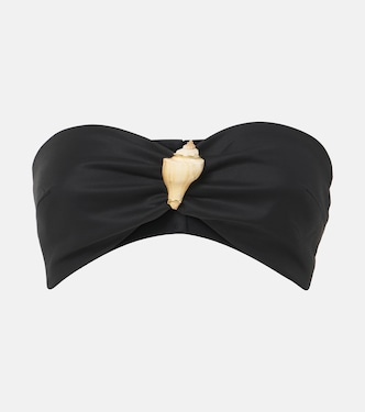 Embellished cotton-blend bandeau top | Adriana Degreas