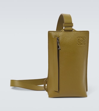 Vertical T Pocket leather crossbody bag | Loewe