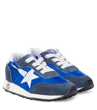 Marathon suede-trimmed sneakers | Golden Goose Kids