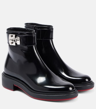 Urban Booty Lock polished leather ankle boots | Christian Louboutin