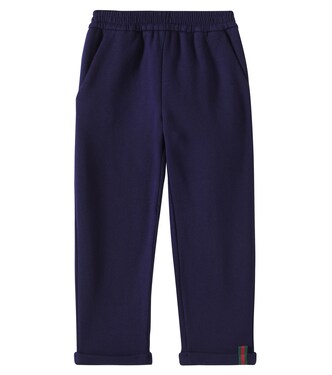 Web cotton jersey sweatpants | Gucci Kids