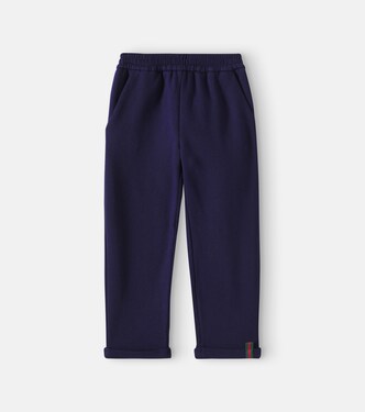 Web cotton jersey sweatpants | Gucci Kids