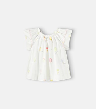 Baby Alisia printed cotton poplin blouse | Bonpoint