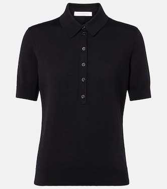 Silk and cotton-blend polo shirt | Carolina Herrera
