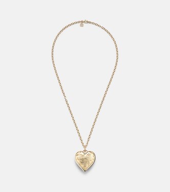 Puffy Icon Heart 14kt gold pendant with diamonds  | Sydney Evan