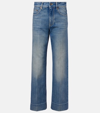 Faded wide-leg jeans | Valentino