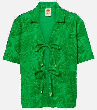 Floral cotton-blend terry shirt | Farm Rio