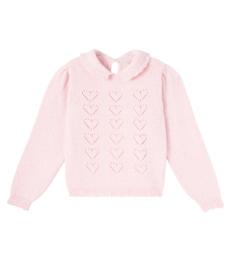Monna pointelle wool-blend sweater | Bebe Organic