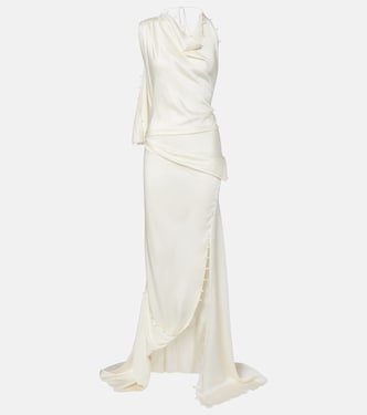 Vestido de fiesta de crepé de satén | Victoria Beckham