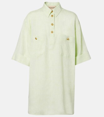 Oversized linen polo shirt | Valentino