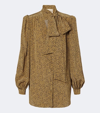 Leopard print silk blouse | Valentino