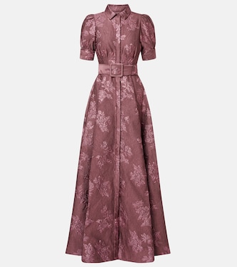Annette Button belted brocade gown | Rebecca Vallance