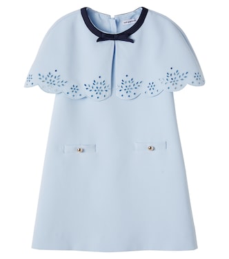 Kleid aus Crêpe mit Lochspitze | Self-Portrait Kids
