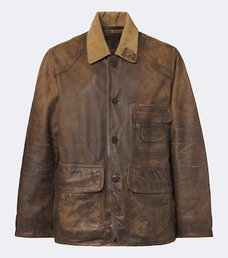 Corduroy-trimmed leather jacket | RRL