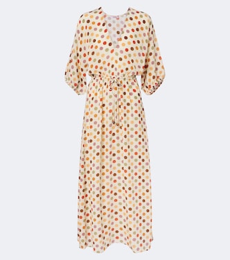 Unexpected polka-dot silk midi dress | Eres