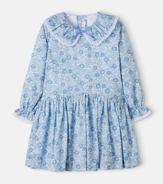 Maribela lace-trimmed floral cotton dress | La Coqueta