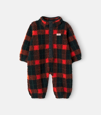 Baby checked teddy onesie | Tinycottons
