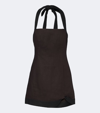 Linen halterneck minidress | SIR