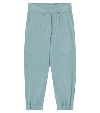 بنطلون رياضي من القطن الجيرسيه | Brunello Cucinelli Kids