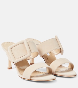 Sandalen Gable 80 aus Veloursleder | Manolo Blahnik