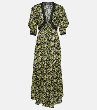 Abito midi Amina con pizzo | Rixo