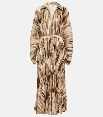 Indiana printed plissé midi dress | Simkhai