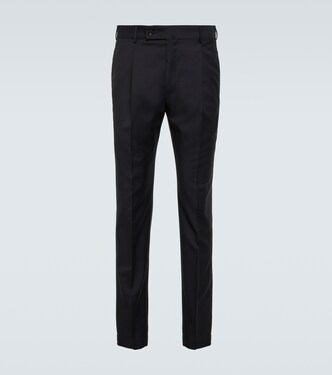 Virgin wool slim pants | Slowear