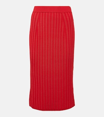 Ribbed-knit midi skirt | Joseph